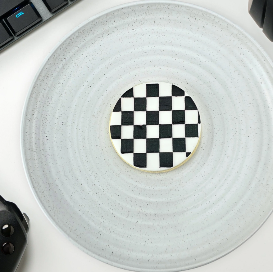 Custom Cookie Cutters - Checkerboard Pattern Plate