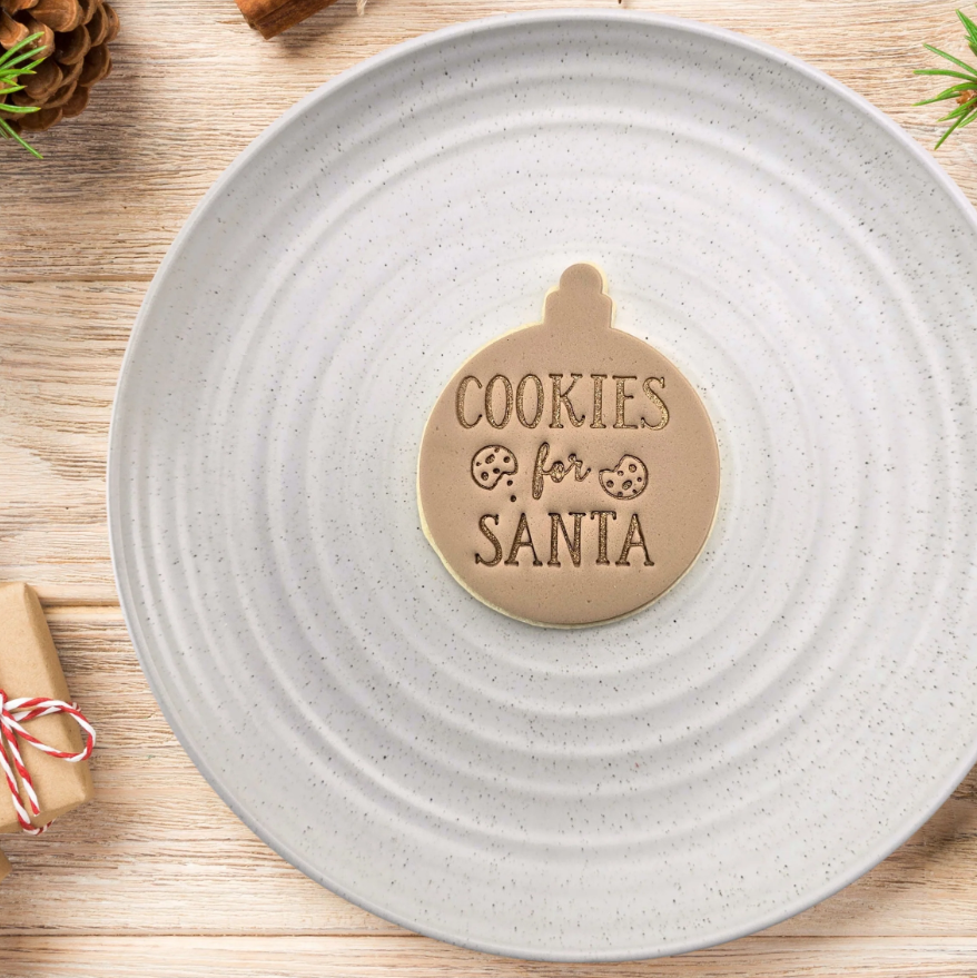 Custom Cookie Cutters - Cookies For Santa Embosser