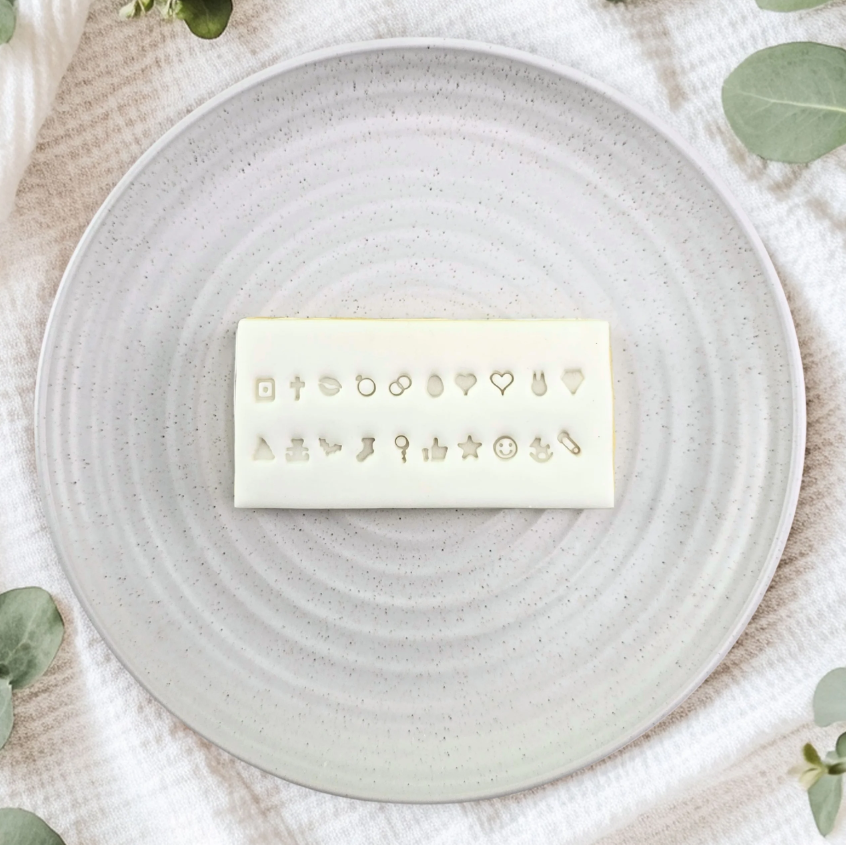 Custom Cookie Cutters - 20 Piece Icon Stamp Set