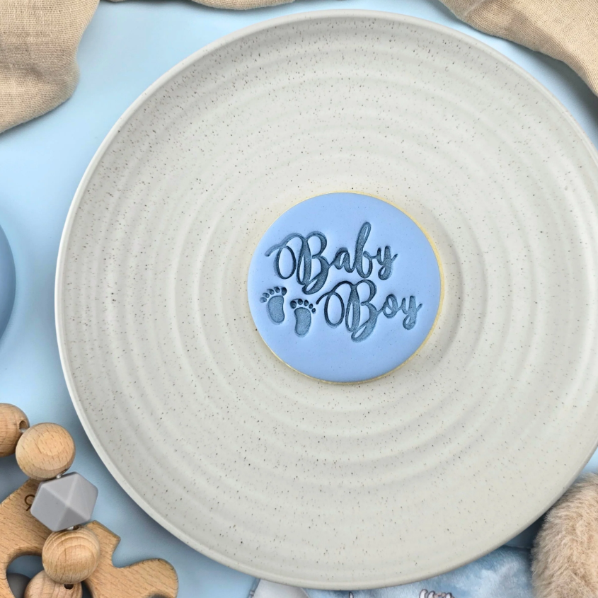 Custom Cookie Cutters - Baby Boy Embosser