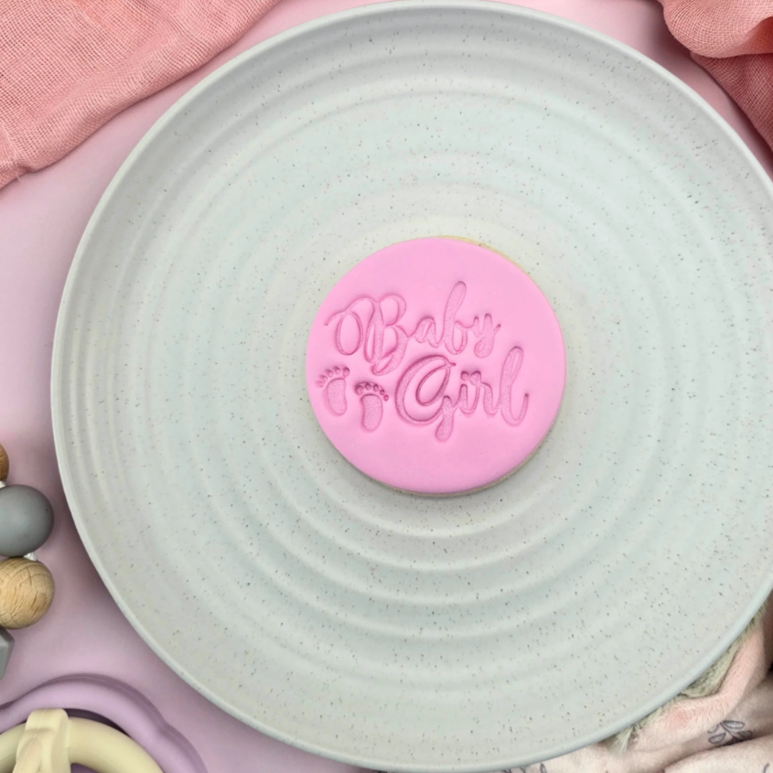 Custom Cookie Cutters - Baby Girl Embosser 60mm