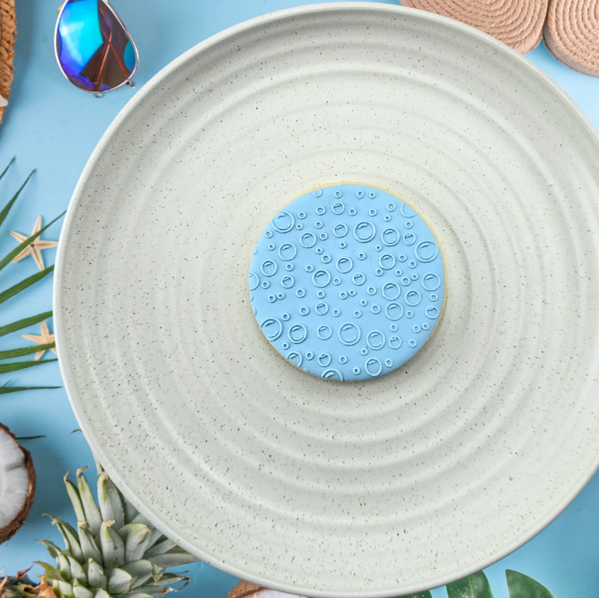 Custom Cookie Cutters - Bubbles Pattern Plate