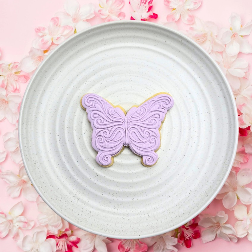 Custom Cookie Cutters - Butterfly Debosser & Cutter Set Small