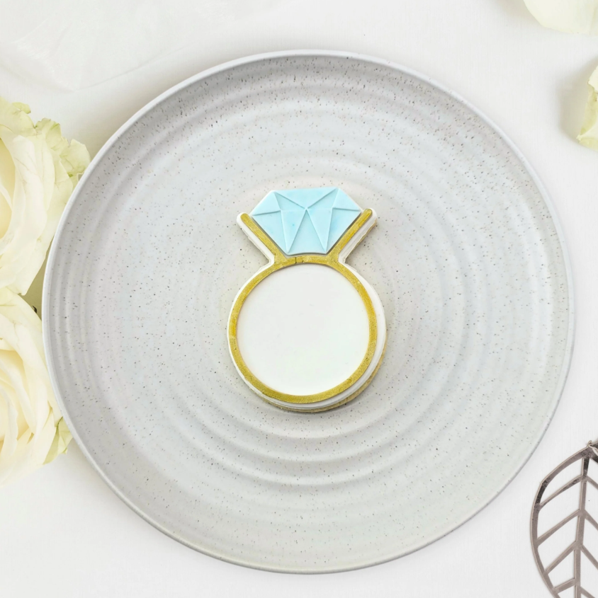 Custom Cookie Cutters - Diamond Ring Cutter & Embosser