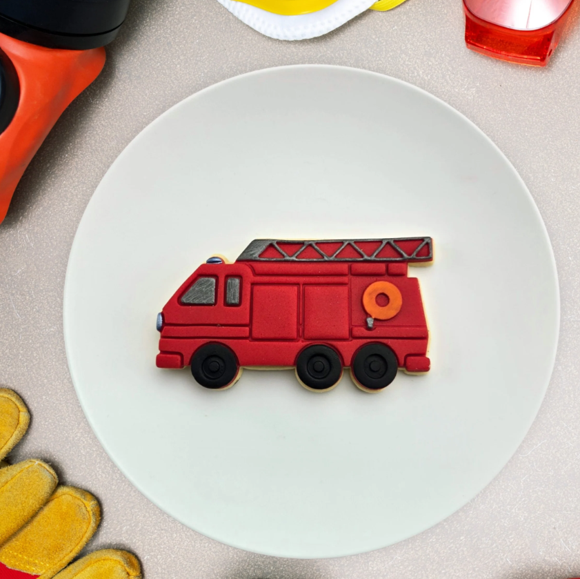 Custom Cookie Cutters - Fire Truck Cutter & Embosser