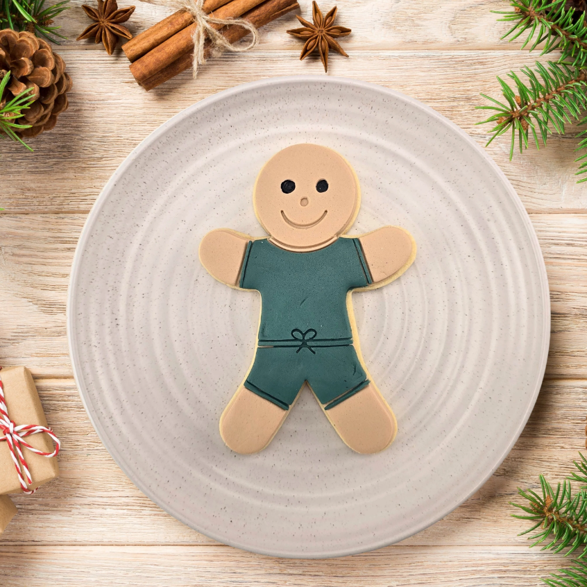 Custom Cookie Cutters - Gingerbread Man with Clothes Cutter and Embosser Set