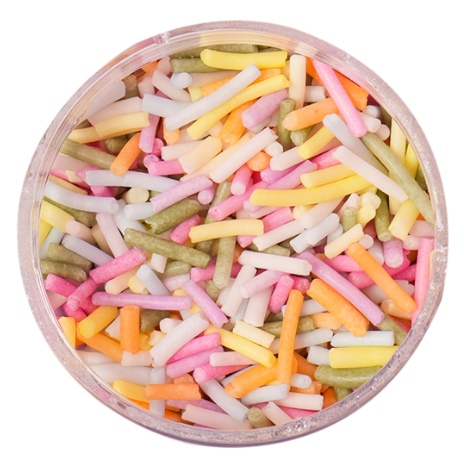 Sugar Free Natural Coloured Jimmies - Pastel Rainbow - Sprinks 60g