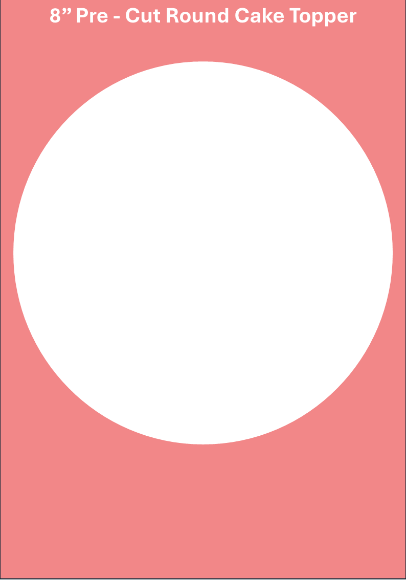 Custom Edible Images - 8" (20cm) Pre-Cut Round Cake Topper