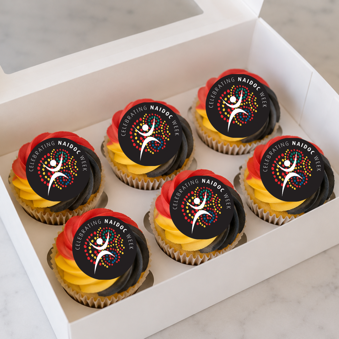 Edible Cupcake Toppers - 2" (5cm) Pre-Cut Round - 15 Toppers Per Page - NAIDOC