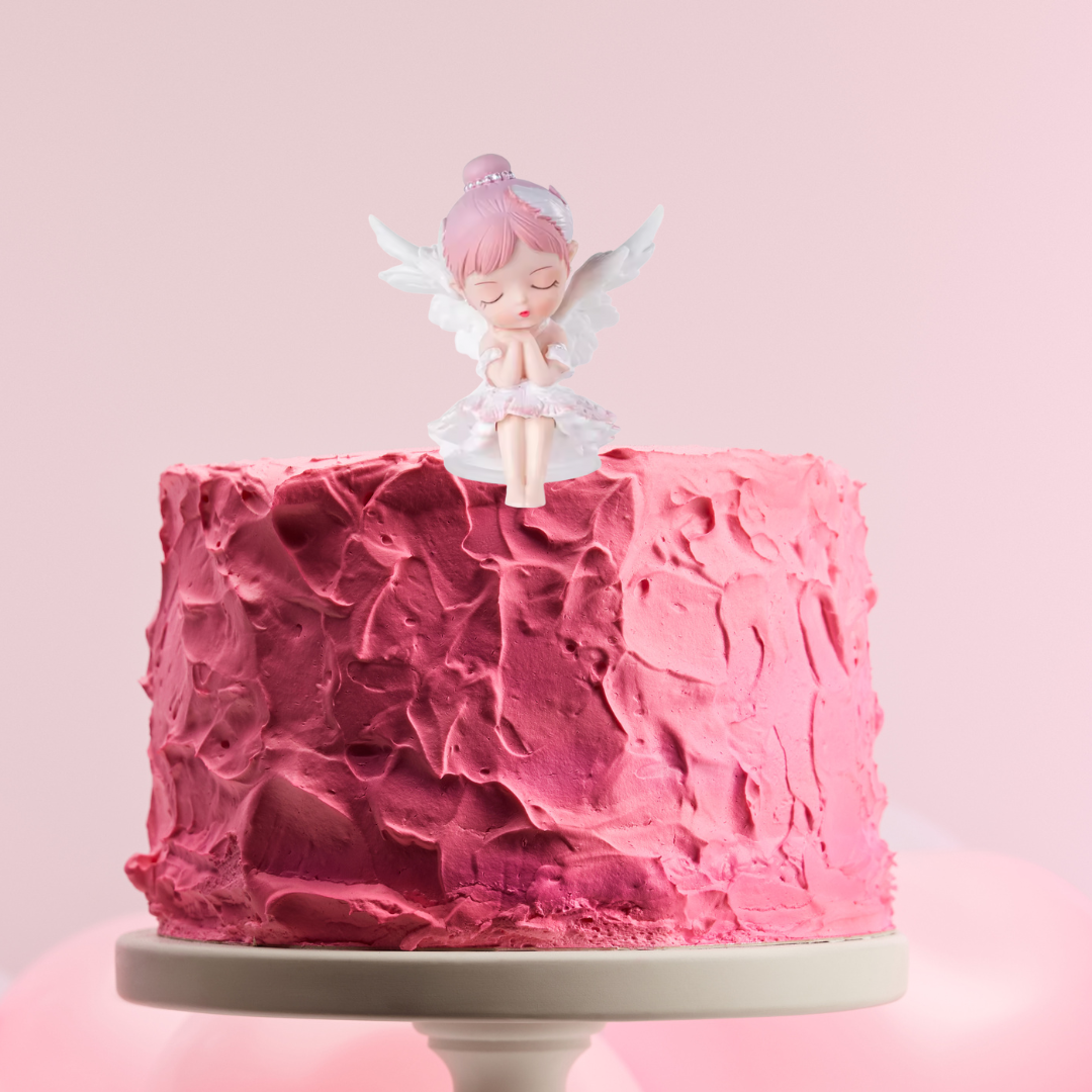Cake Topper Fairy with Pink Hair