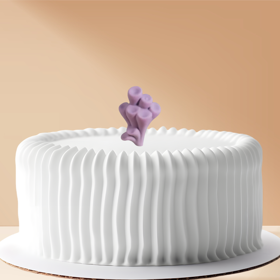 Cake Topper Purple Coral