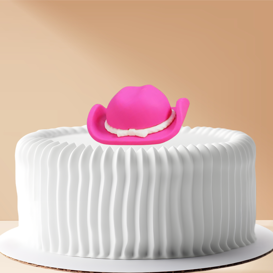 Cake Topper Cowboy Hat Pink
