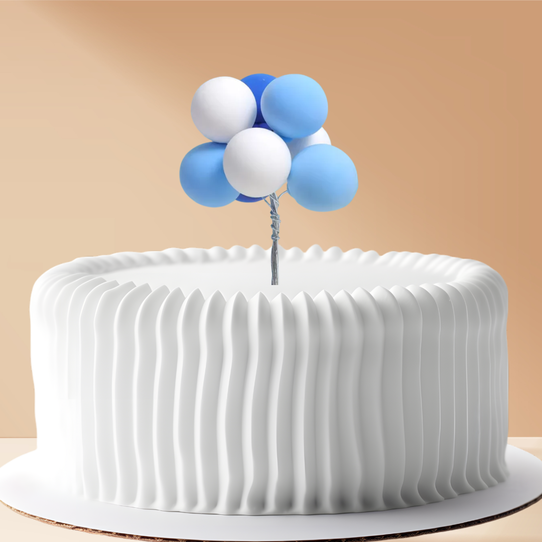 Cake Topper Balloons Blue/White