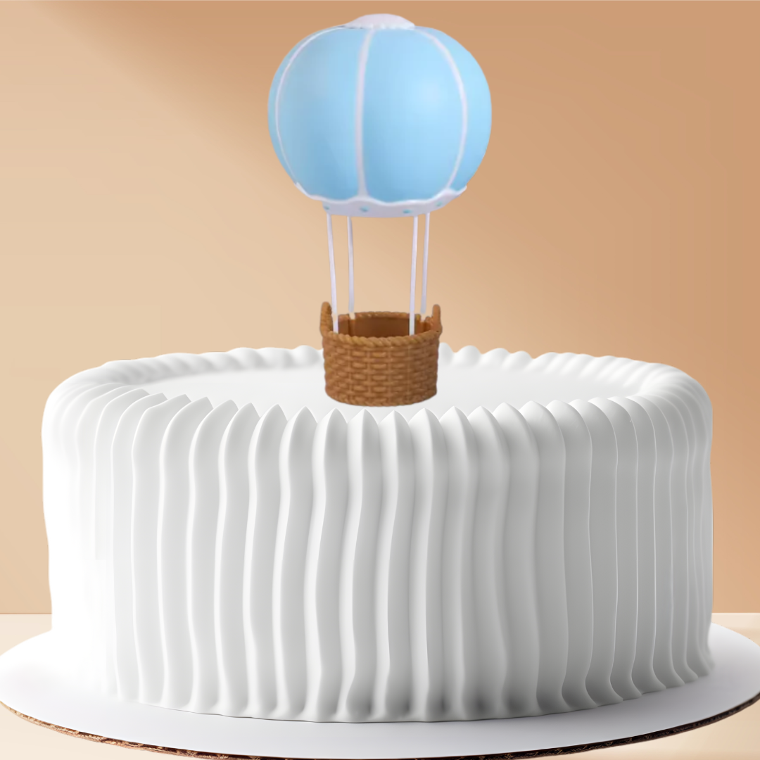 Cake Topper - Hot Air Balloon Blue
