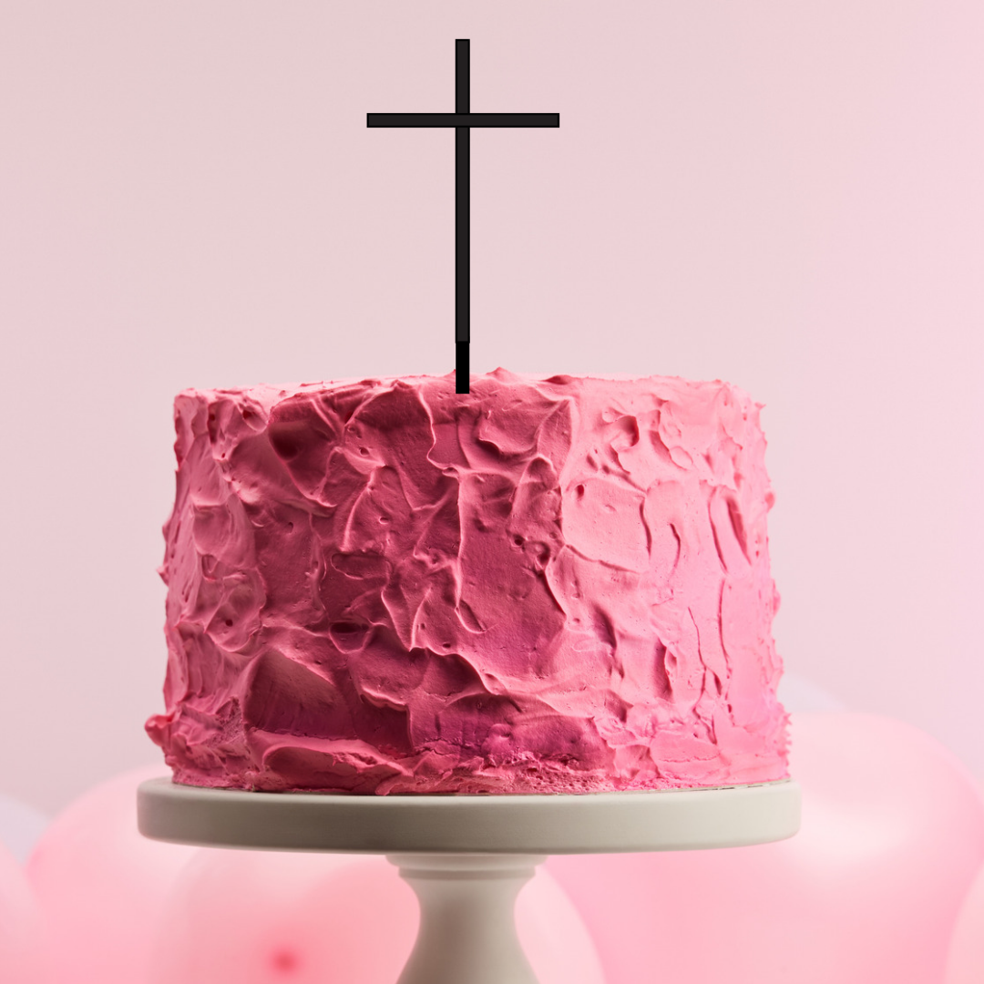 BarleyBoy Creative Skinny Cross Cake Topper