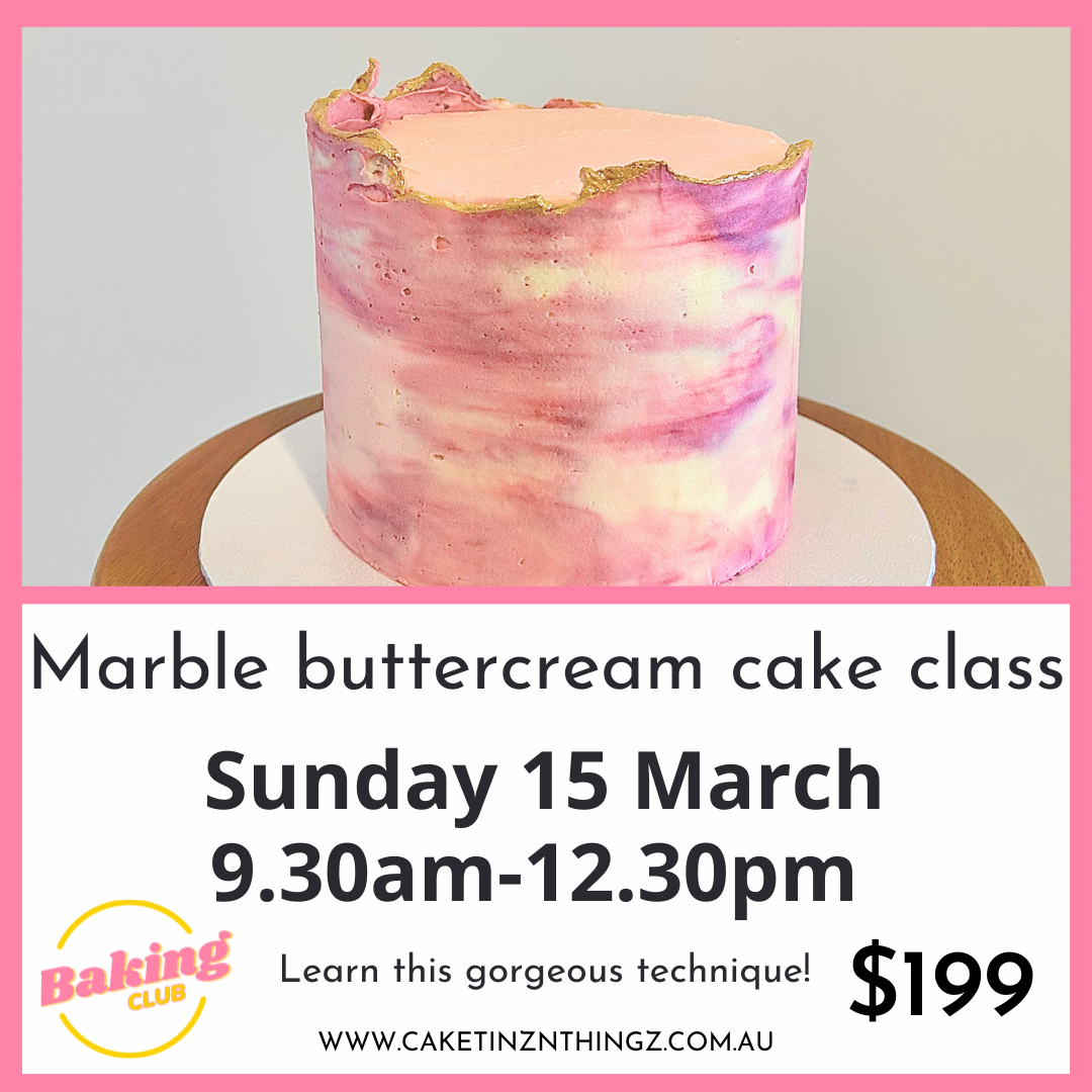 Marble Buttercream Cake Class