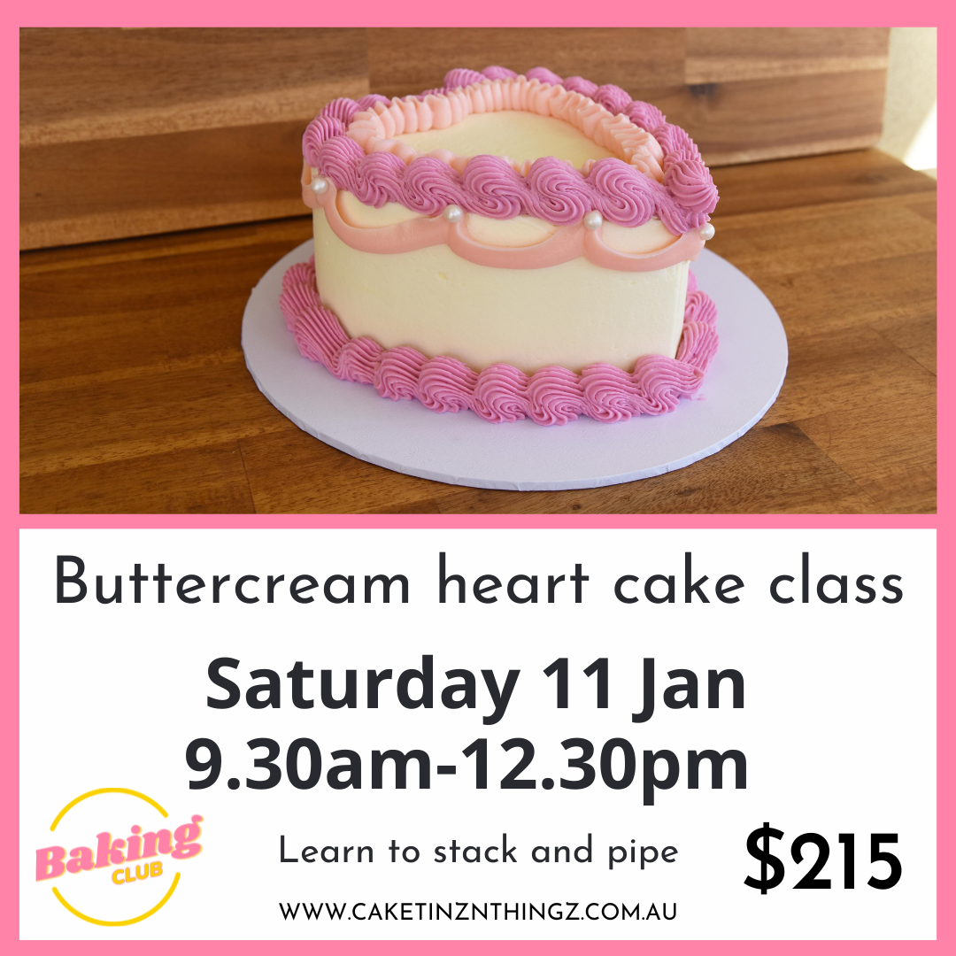 Heart Buttercream Cake Class