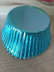 Cupcake Foil Cups 36 Pack - Mini 360 Blue