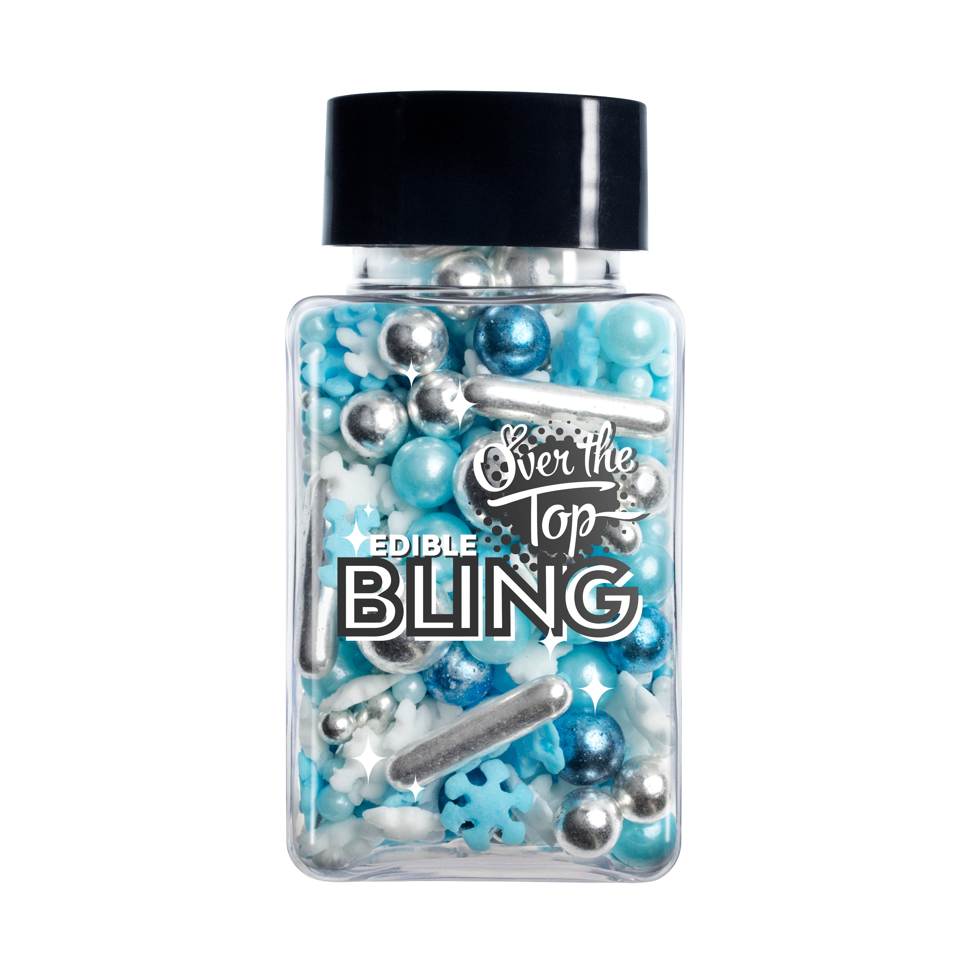 Over The Top Edible Bling Xmas Winter Mix (Blue, White, Silver)