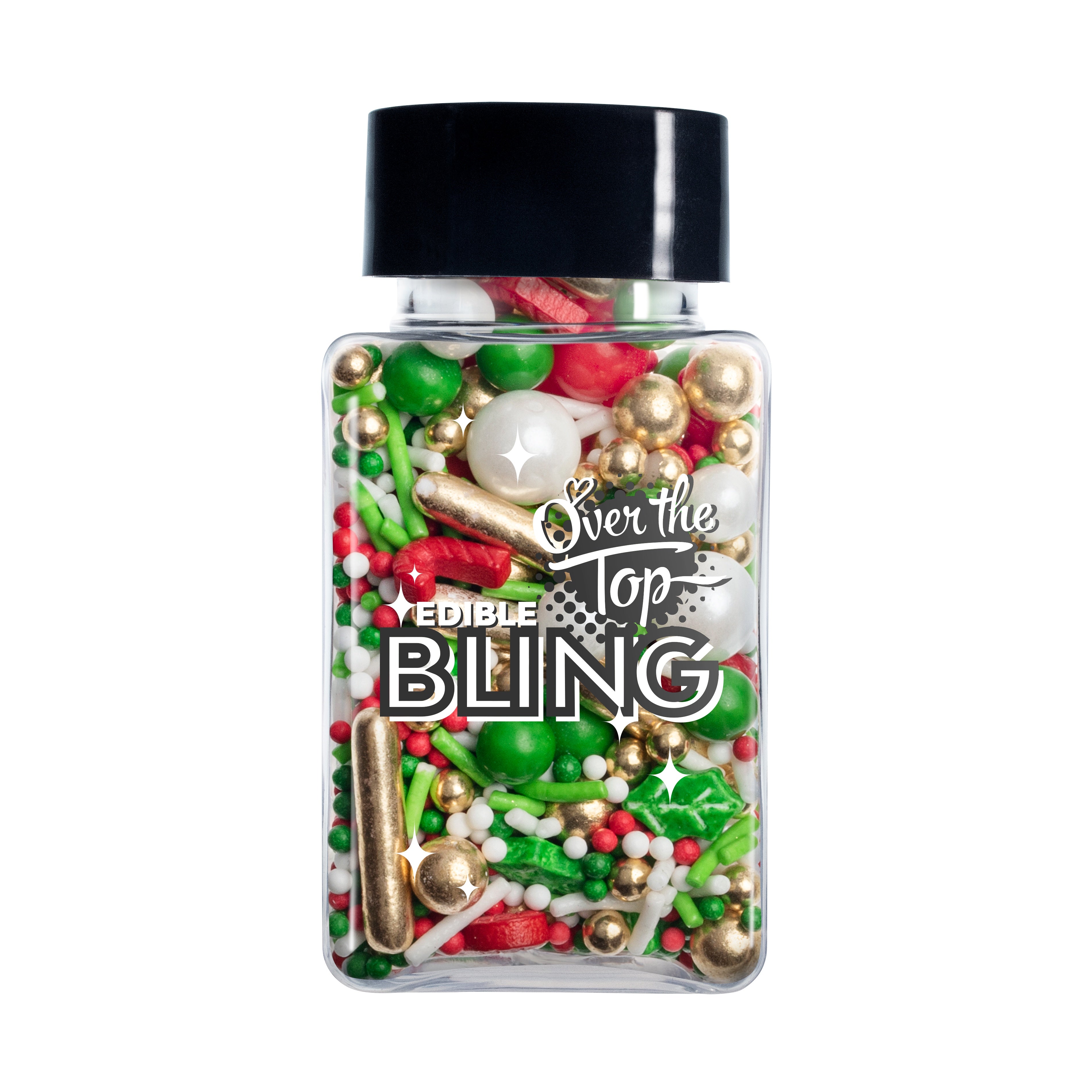 Over The Top Edible Bling Xmas Luxury Mix (Red,Green,Gold)