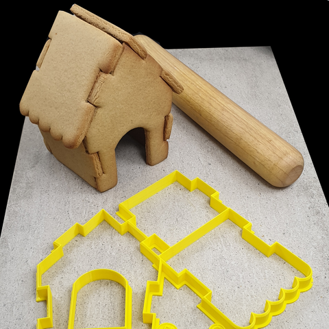 Custom Cookie Cutter Interlocking Gingerbread House Cutter