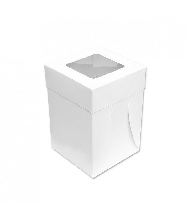 Cake Box Tall 12″x12 with window lid - Bakers Box ME