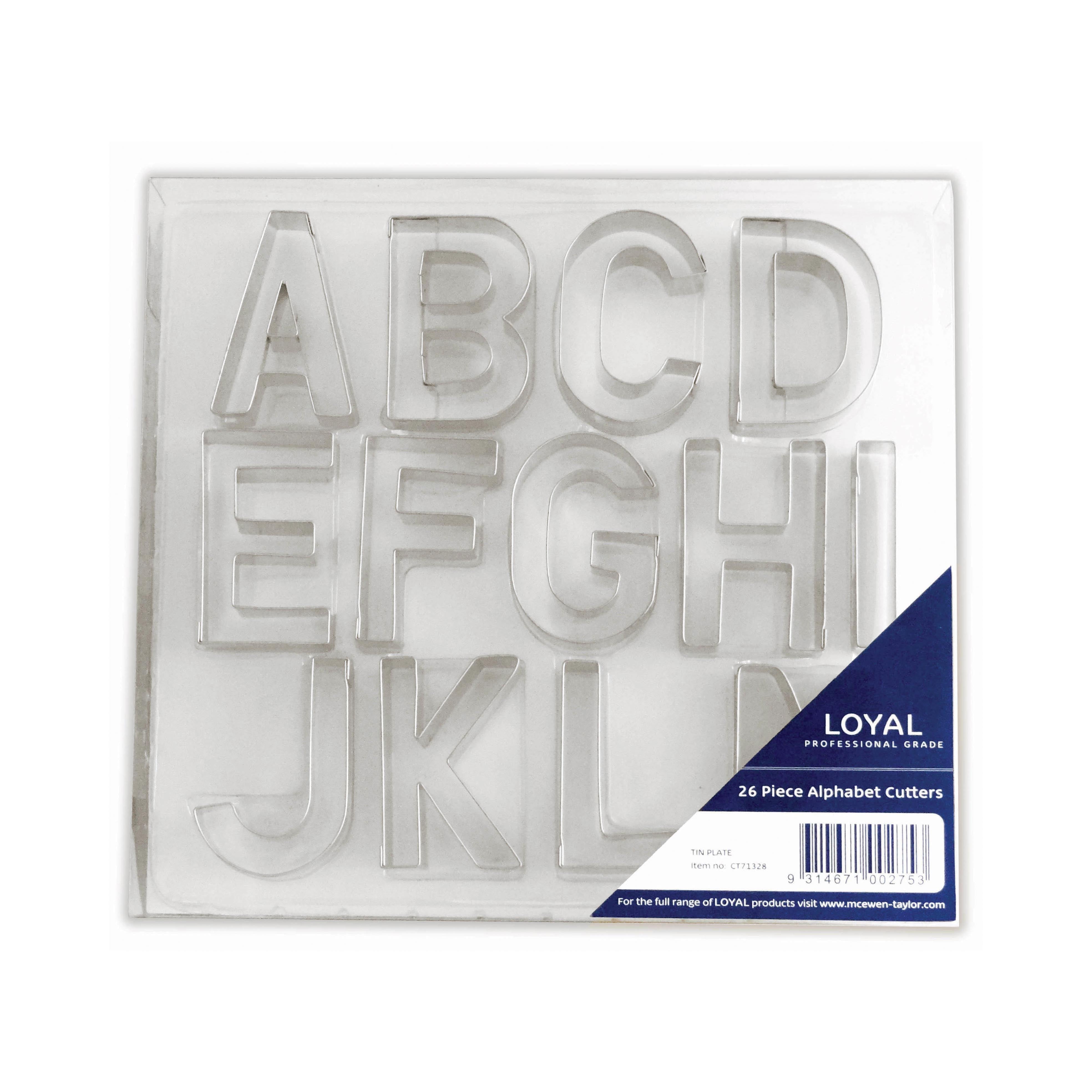 Loyal  A-Z 26 Piece Alphabet Cutters 65mm