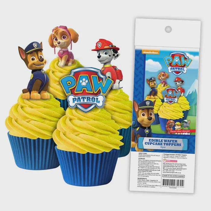 Paw Patrol Edible Wafer Cupcake Toppers 16 piece pack