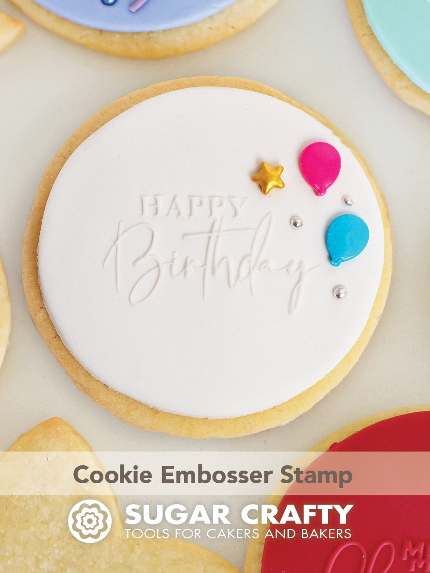 Cookie Embosser Stamp - Happy Birthday