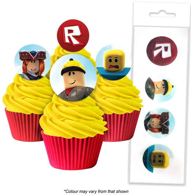 Roblox Edible Wafer Cupcake Toppers 16 piece pack
