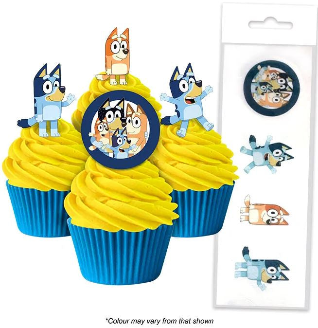 Bluey Edible Wafer Cupcake Toppers 16 piece pack