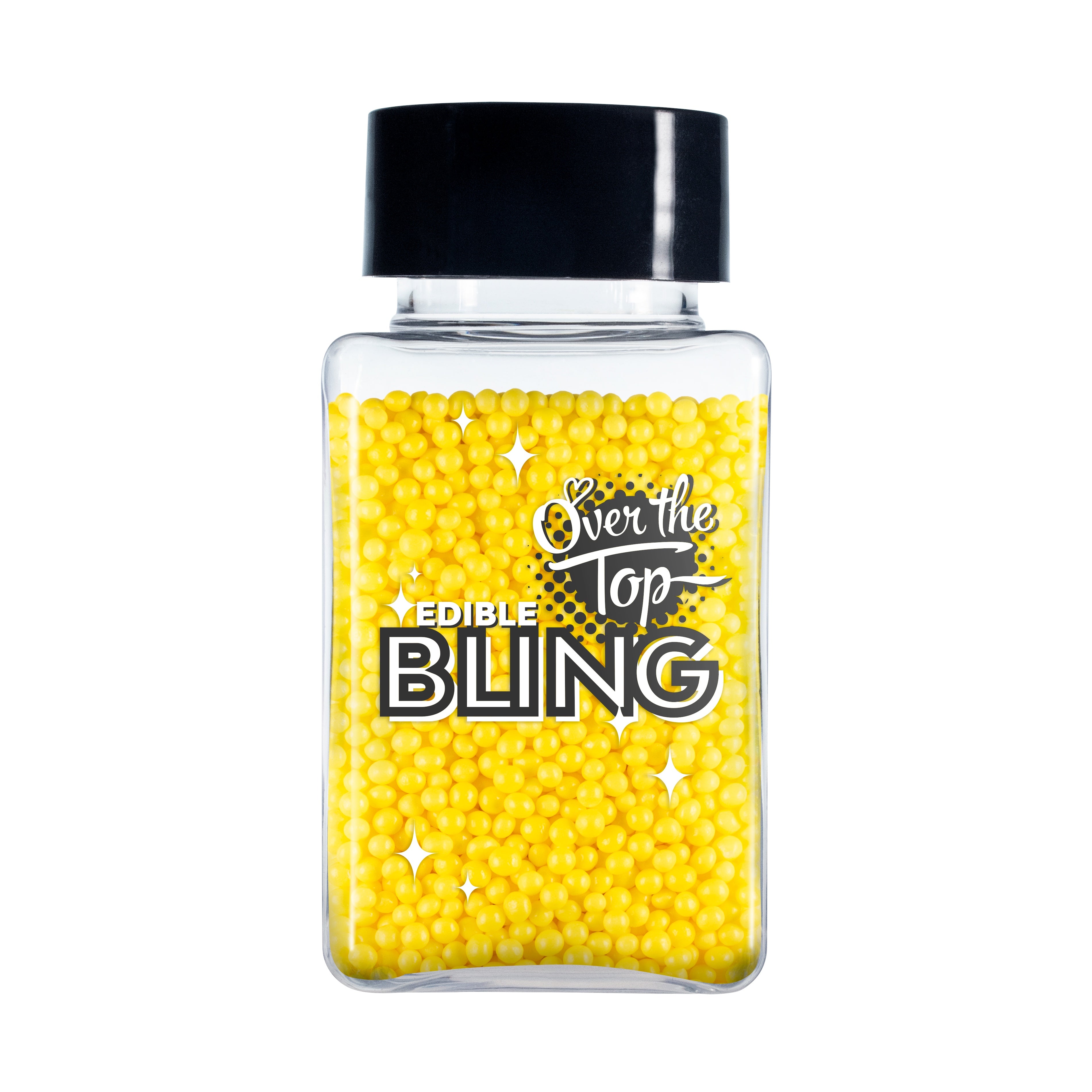 Over The Top Edible Bling Sprinkles - Non Pareils Yellow 60g