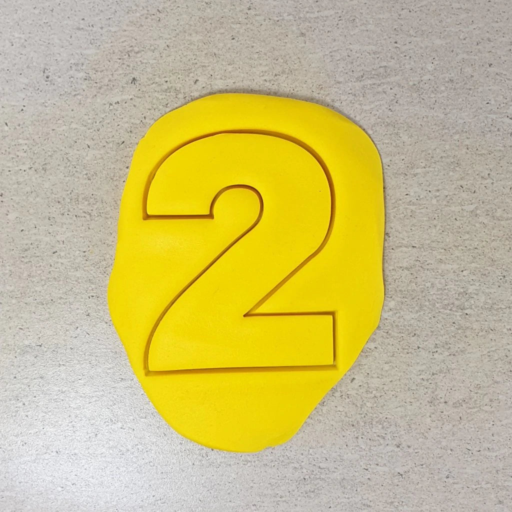 Custom Cookie Cutters Number 2 - (Wide Version) (WS) 76mm