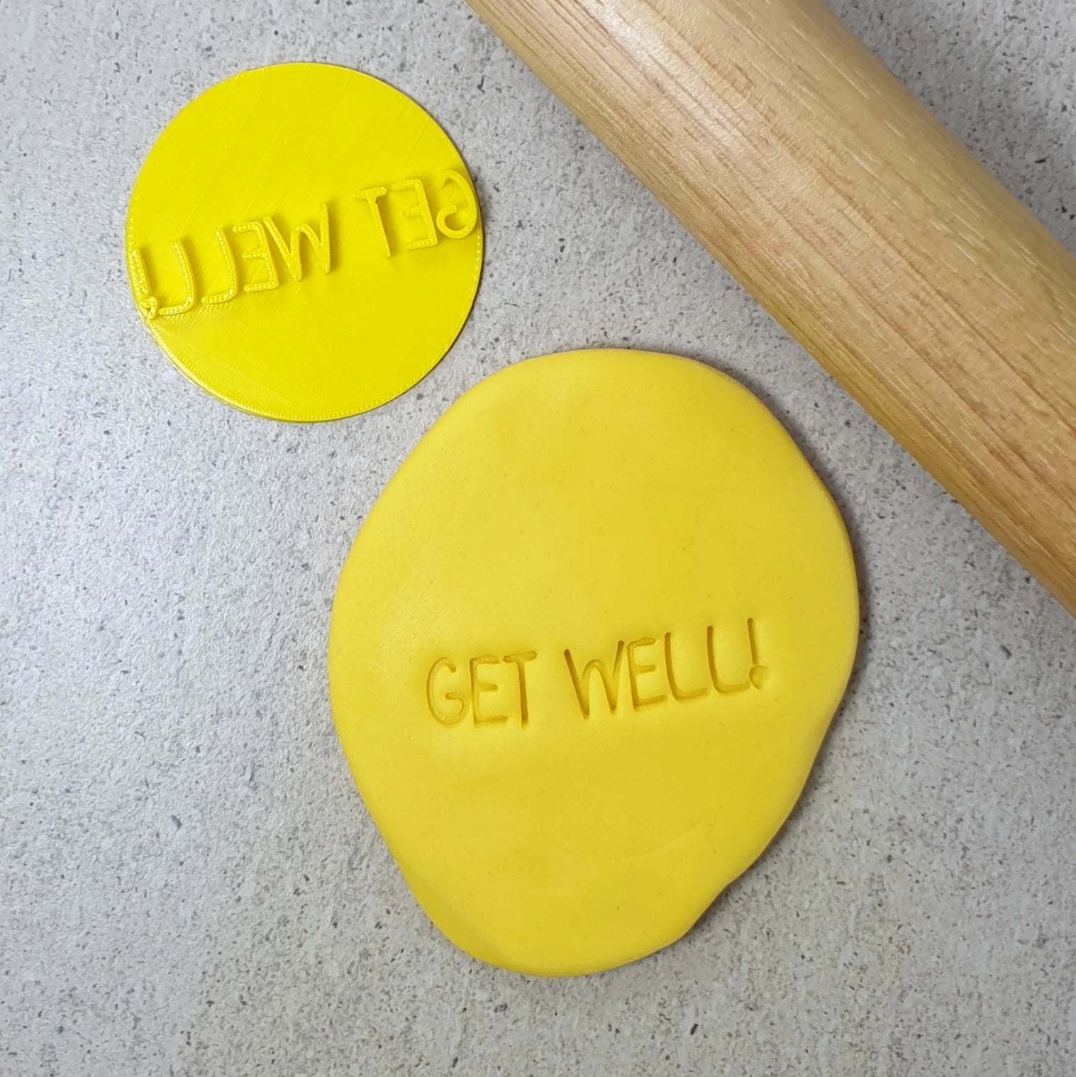 Custom Cookie Cutters Get Well Embosser