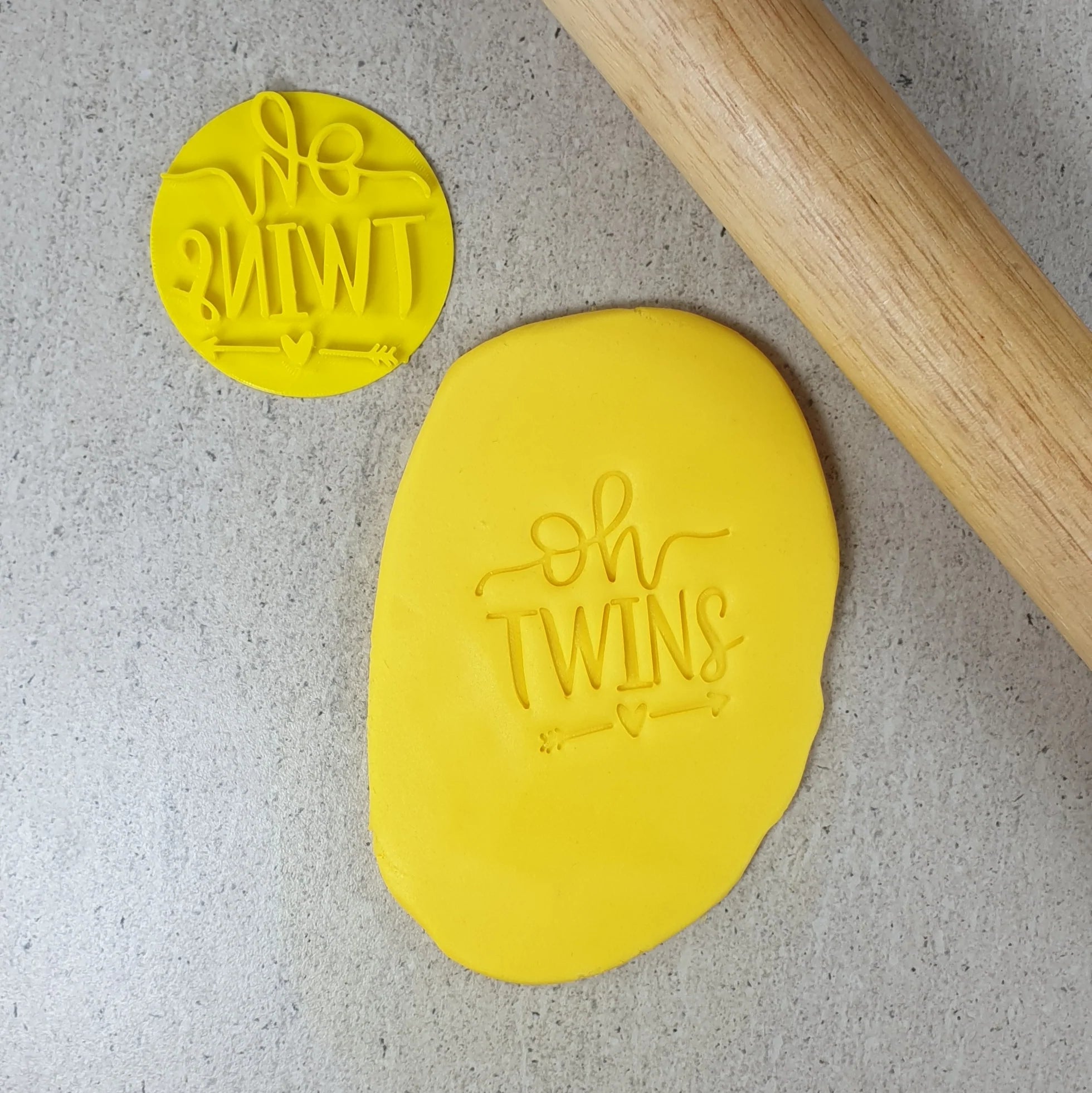 Custom Cookie Cutters Oh TWINS Embosser