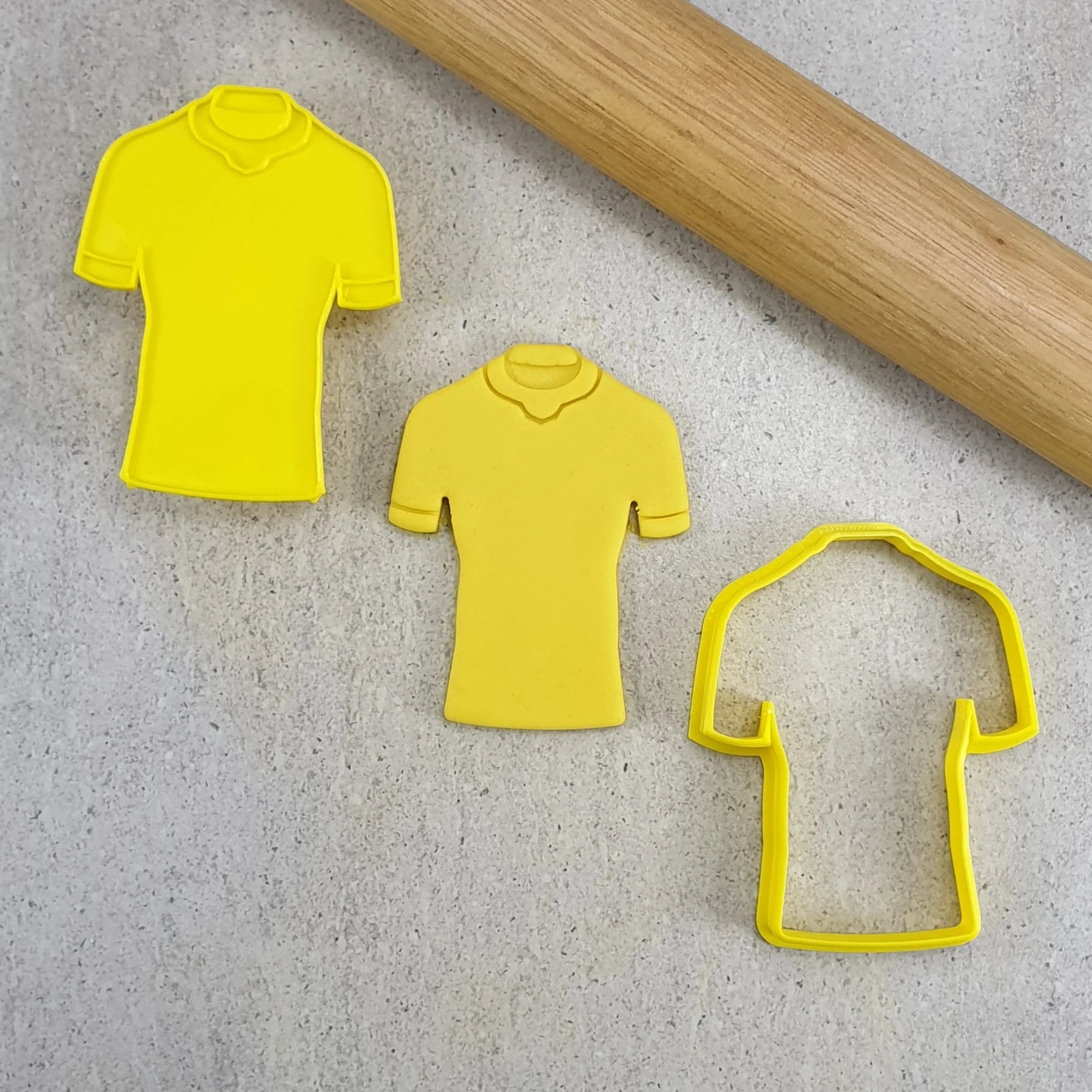 Custom Cookie Cutters Rugby Jersey Cutter and Embosser Set