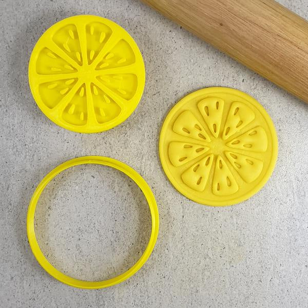 Custom Cookie Cutters Citrus Slice Embosser & Cutter