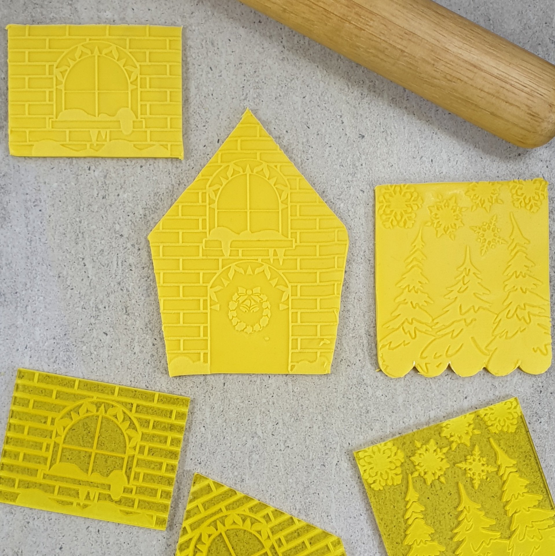 Whimsical 3D Embosser to suit Interlocking Gingerbread House