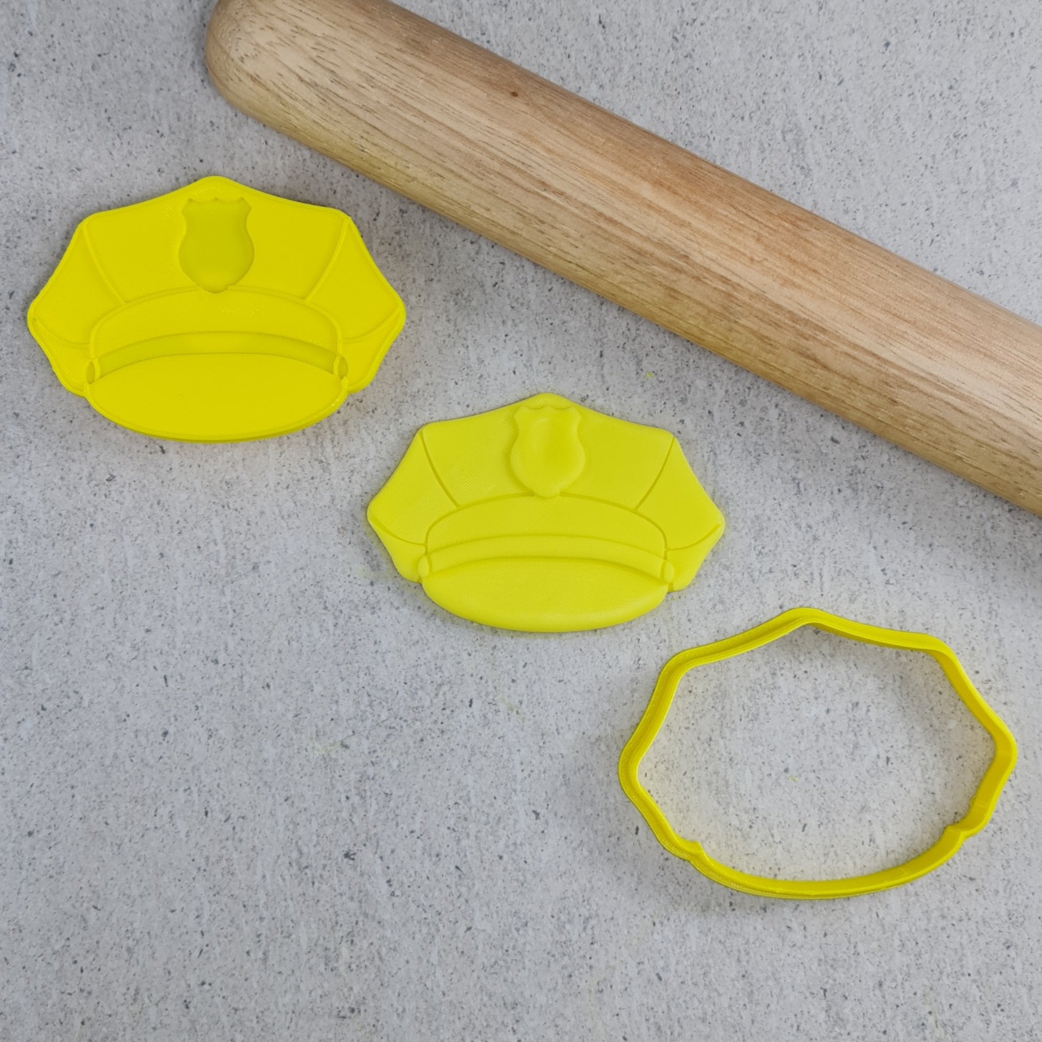 Custom Cookie Cutter Police Hat Cutter and Debosser