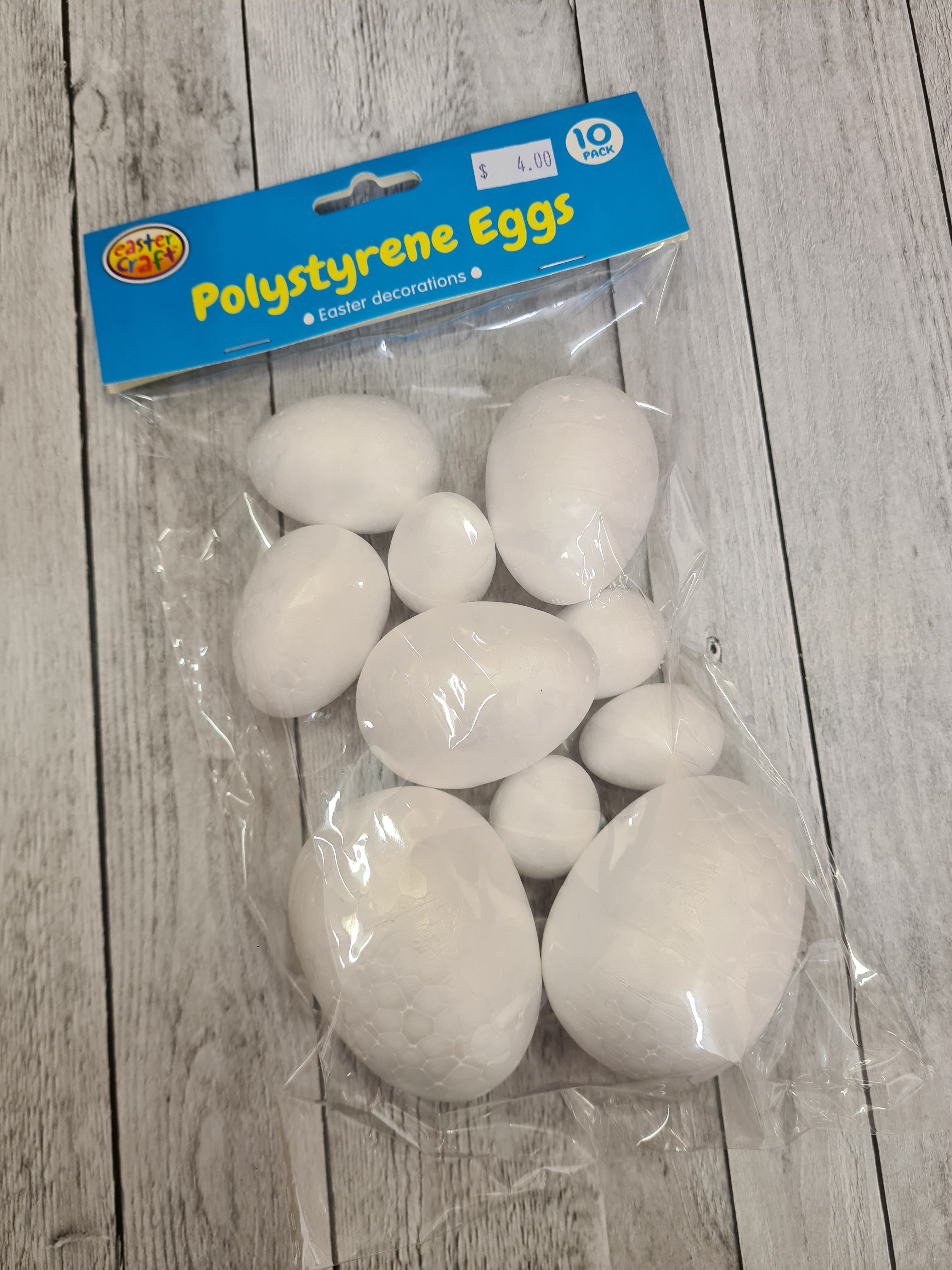 Foam Eggs Mixed Sizes 10 Pack