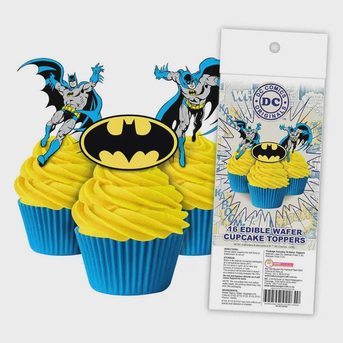Batman Edible Wafer Cupcake Toppers 16 piece pack
