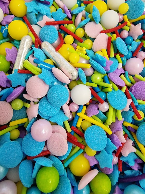 Over The Top Edible Bling Sprinkles - Party Mix 100g