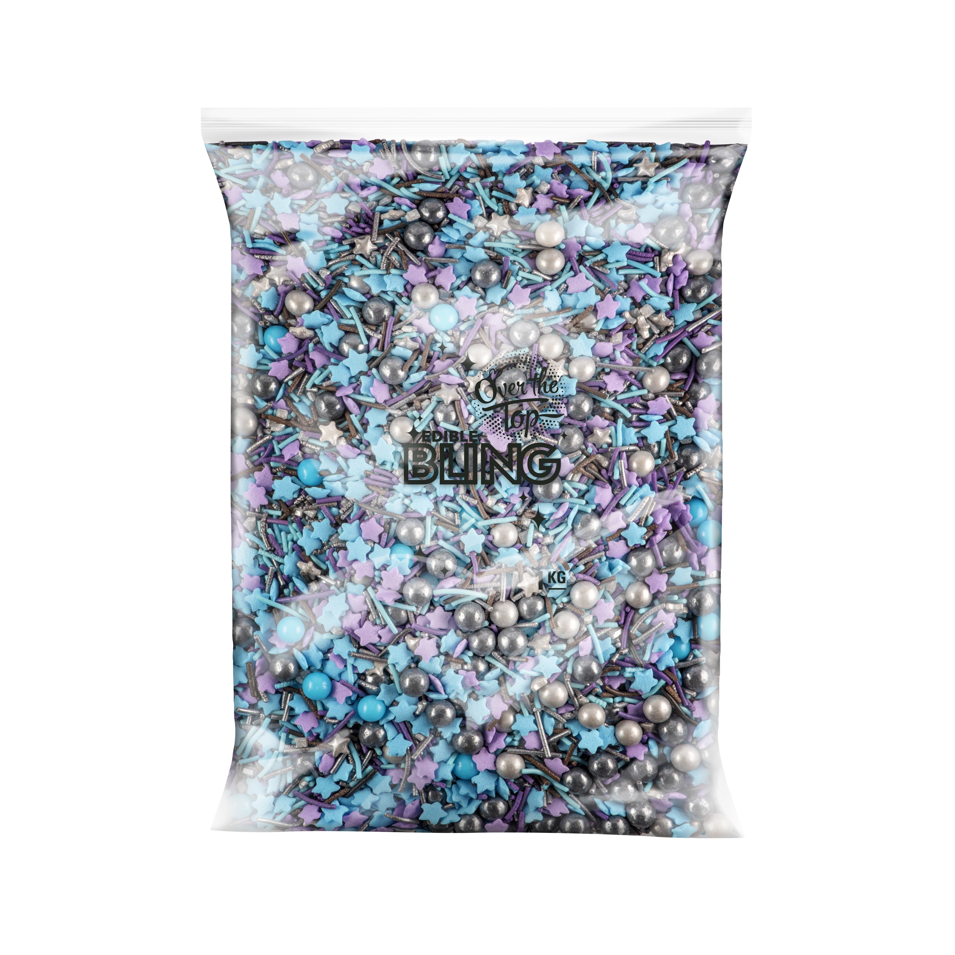 Over The Top Edible Bling Sprinkles - Galaxy Mix Bulk 1kg