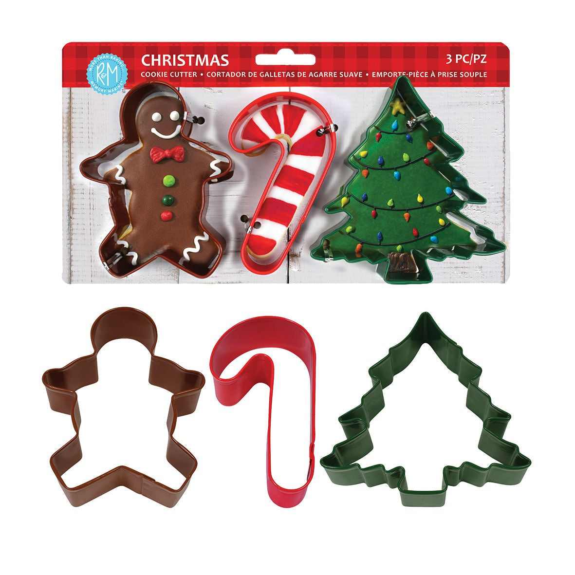 R&M Xmas Cookie Cutter Carded Set 3