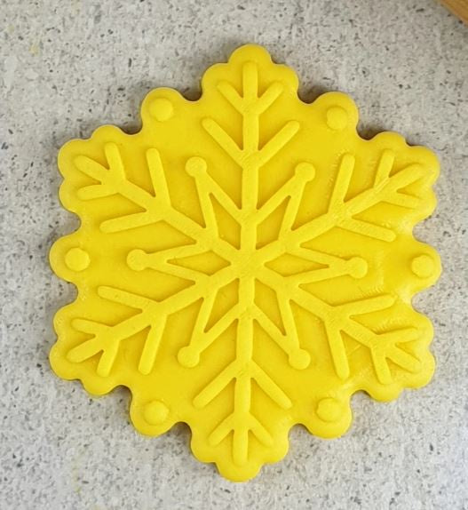 Custom Cookie Cutter Snowflake Embosser Set - Large