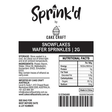 Purple and Blue Snowflake Shaped Sprinkles, Private Label (48 units  per/case)