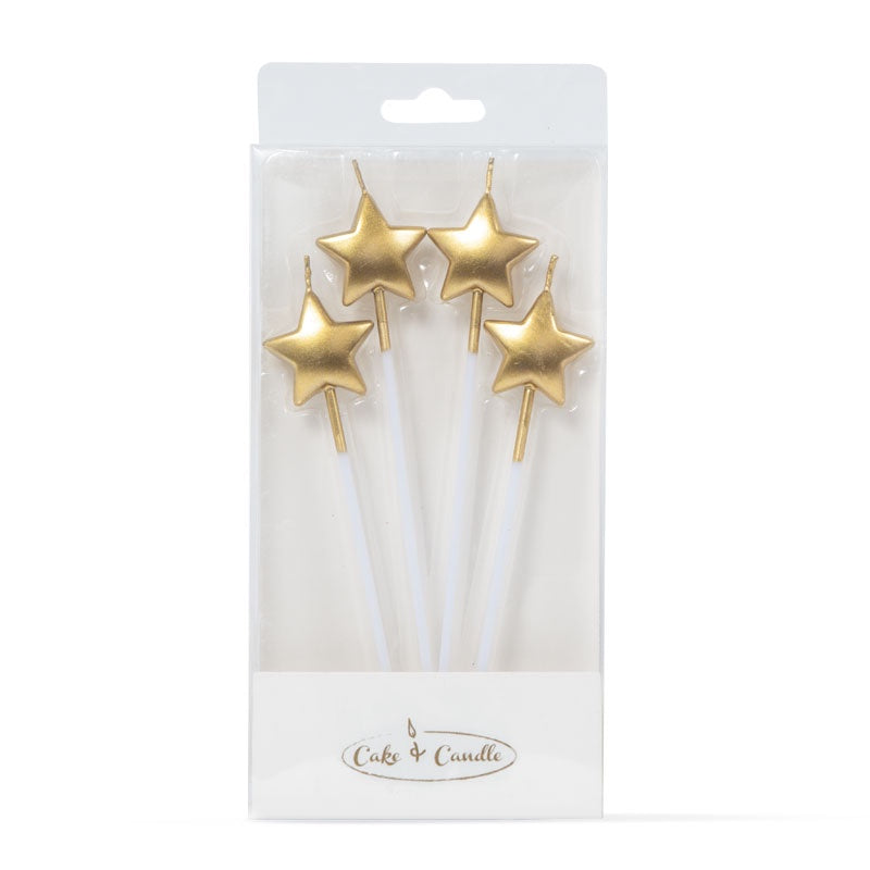 Gold Star Candle Picks (4Pack)