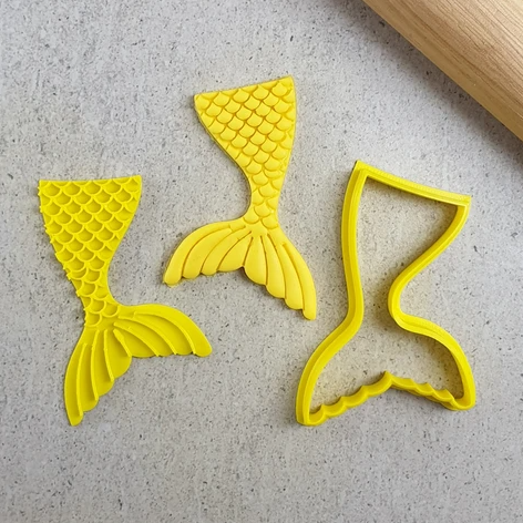 Custom Cookie Cutters Mermaid Tail Cutter and Embosser