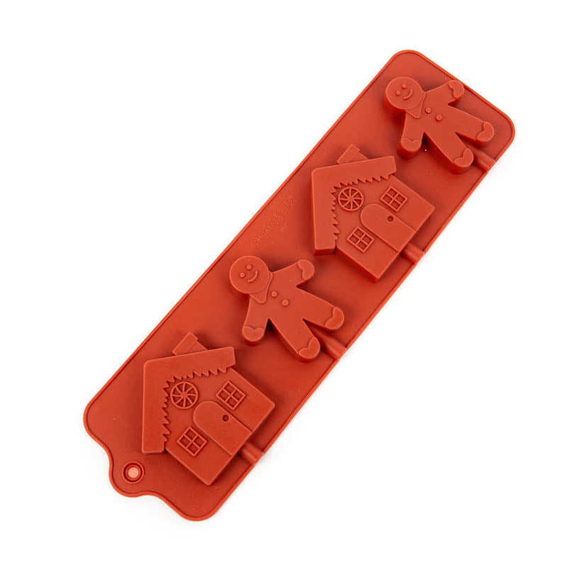 GINGERBREAD MAN & HOUSE Silicone Chocolate Mould