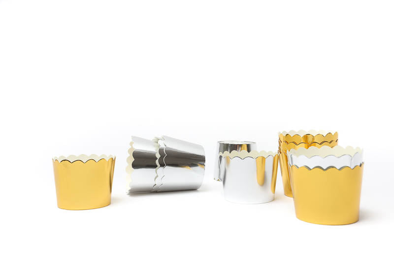 GOLD Foil Card Baking Cups (25 pack) - 44mm Base